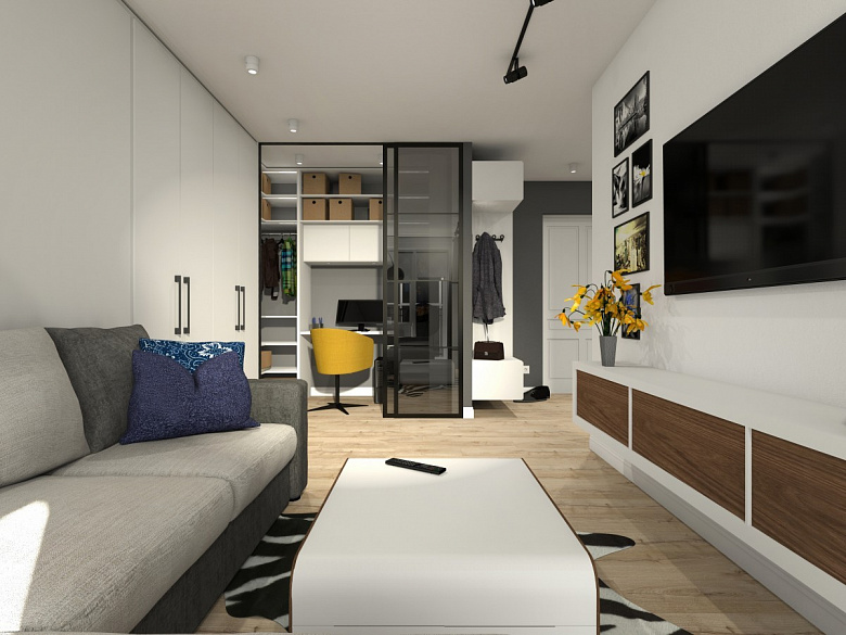 фото:Дизайн-проект 1-комнатной квартиры