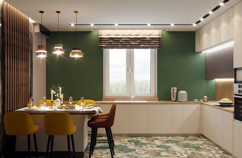 фото:Дизайн интерьера квартиры в ярких оттенках