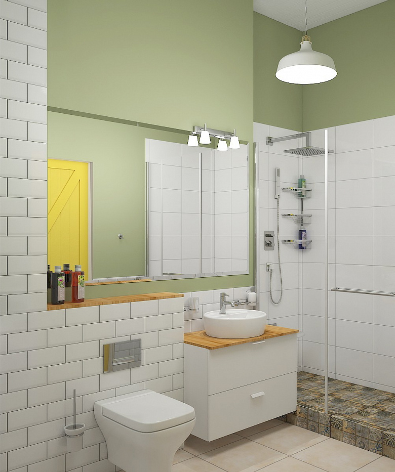 фото:Ванная комната в скандинавском стиле