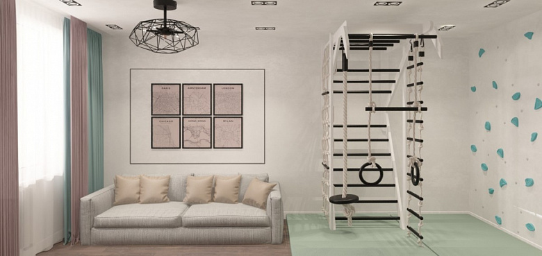 фото:Современный дизайн квартиры с двумя санузлами