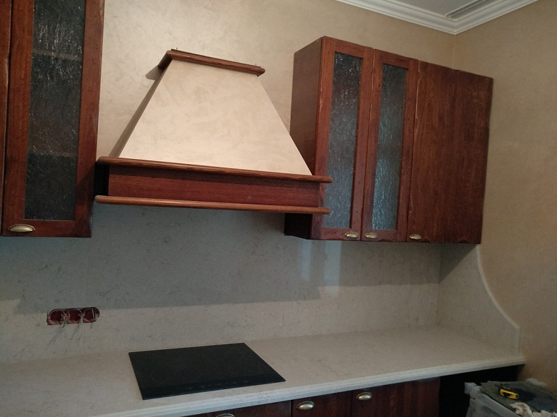 фото:Столешница на новую кухню из старого дуба