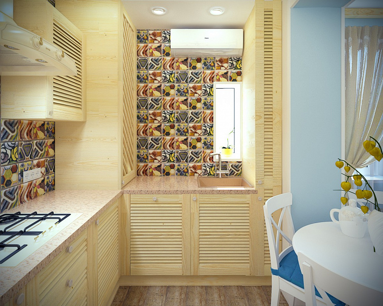 фото:Дизайн кухни, совмещенной с гостиной