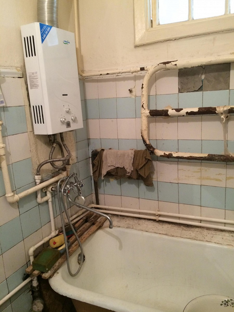 фото:Двушка в сталинке. Ванная комната.
