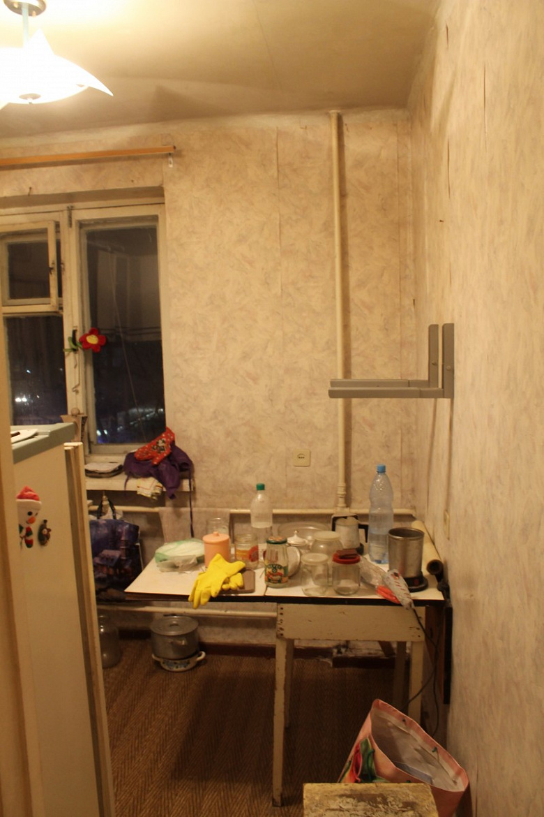 фото:Светлая двушка-хрущ в Одессе: кухня