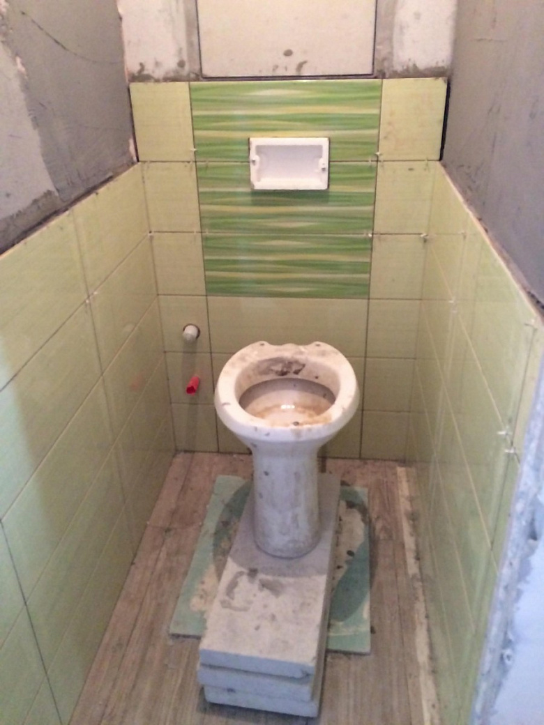 фото:Наш маленький зеленый туалет (1 кв м) - готов!