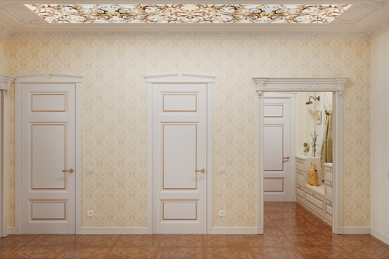 фото:Королевский кобальт и лаванда: квартира 106 кв. метров в классическом стиле