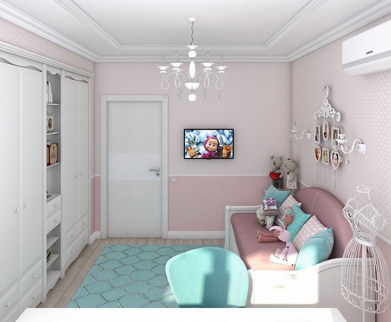 фото:Дизайн детской комнаты для маленькой девочки