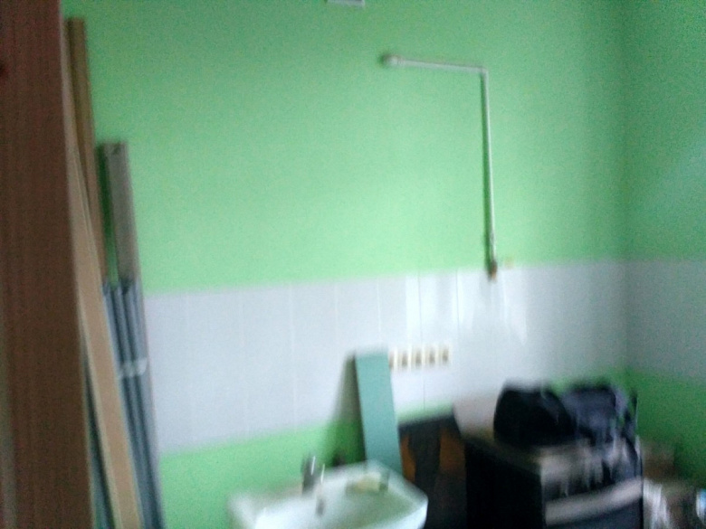 фото:Кухня с зелеными стенами