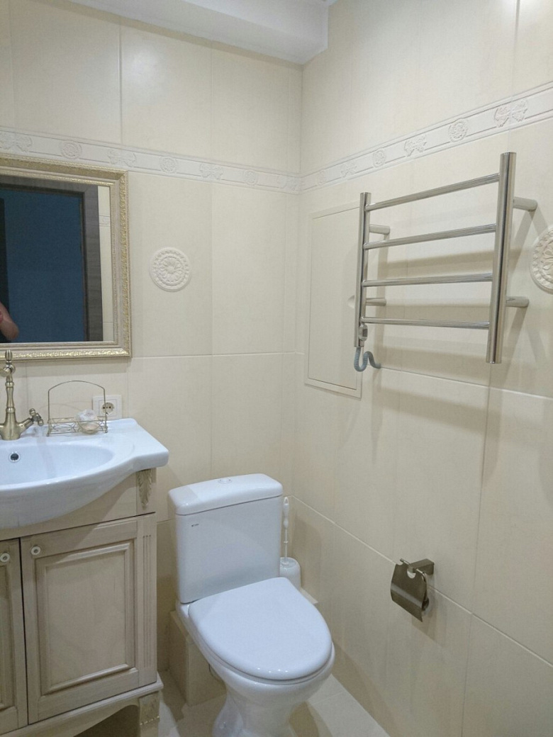 фото:Мой первый опыт ремонта. Ванная комната в светлых тонах.
